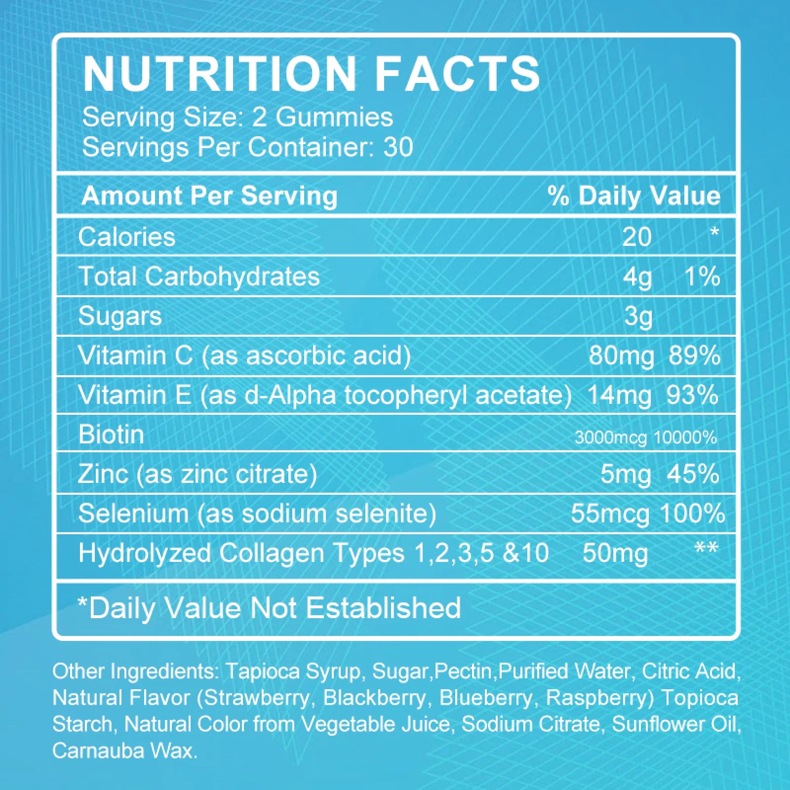 Multi Collagen Gummies | 5 Types of Food Source Collagen Supplement | 60 Gummies